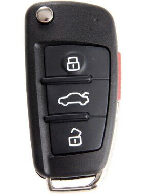 Keyless Entry Remote Key Shell Case, 3 Buttons, Compatible with Audi Models A3